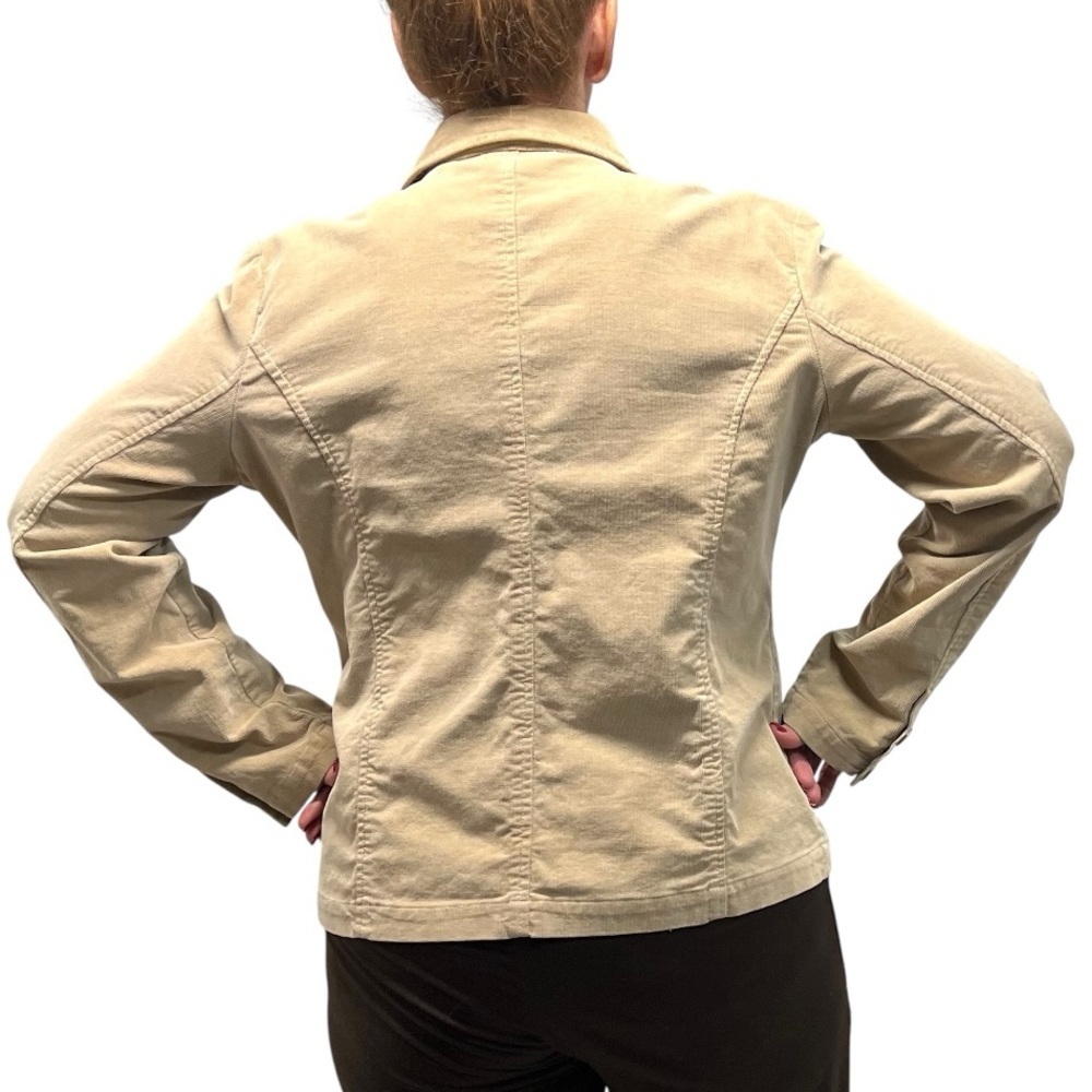 Fresh Produce Tan Corduroy Casual Career Business Blazer Jacket Women’s Large - Picture 7 of 11